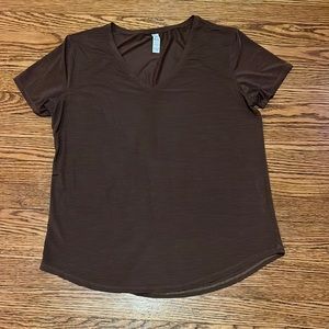 NWOT Zyia XXL v neck brown tee